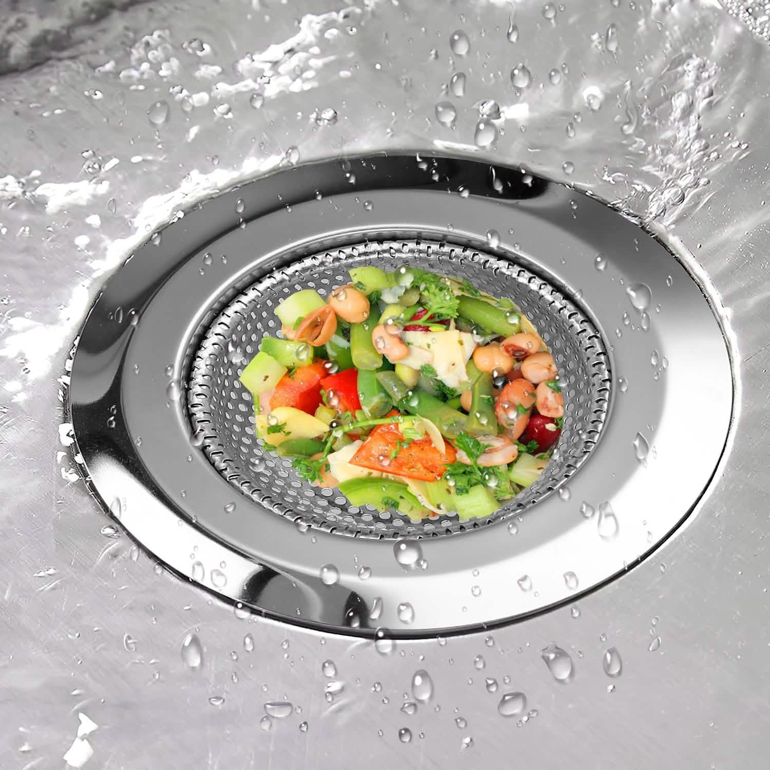2-Piece: 4.53-Inch Kitchen Sink Strainer