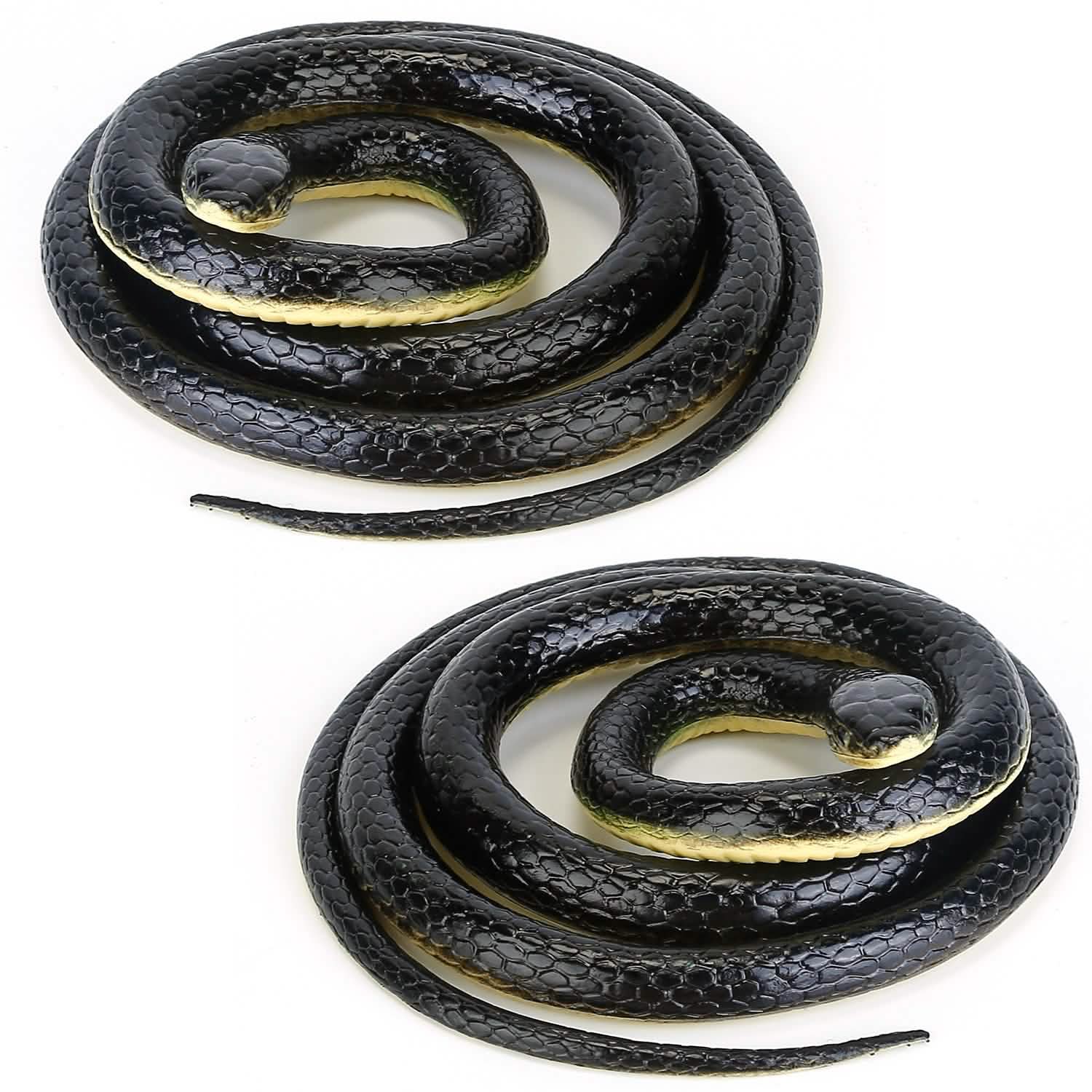 2-Piece: 50" Long Realistic Rubber Snakes