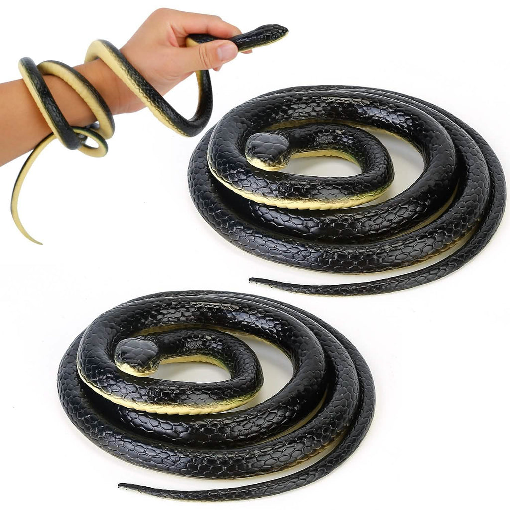 2-Piece: 50" Long Realistic Rubber Snakes