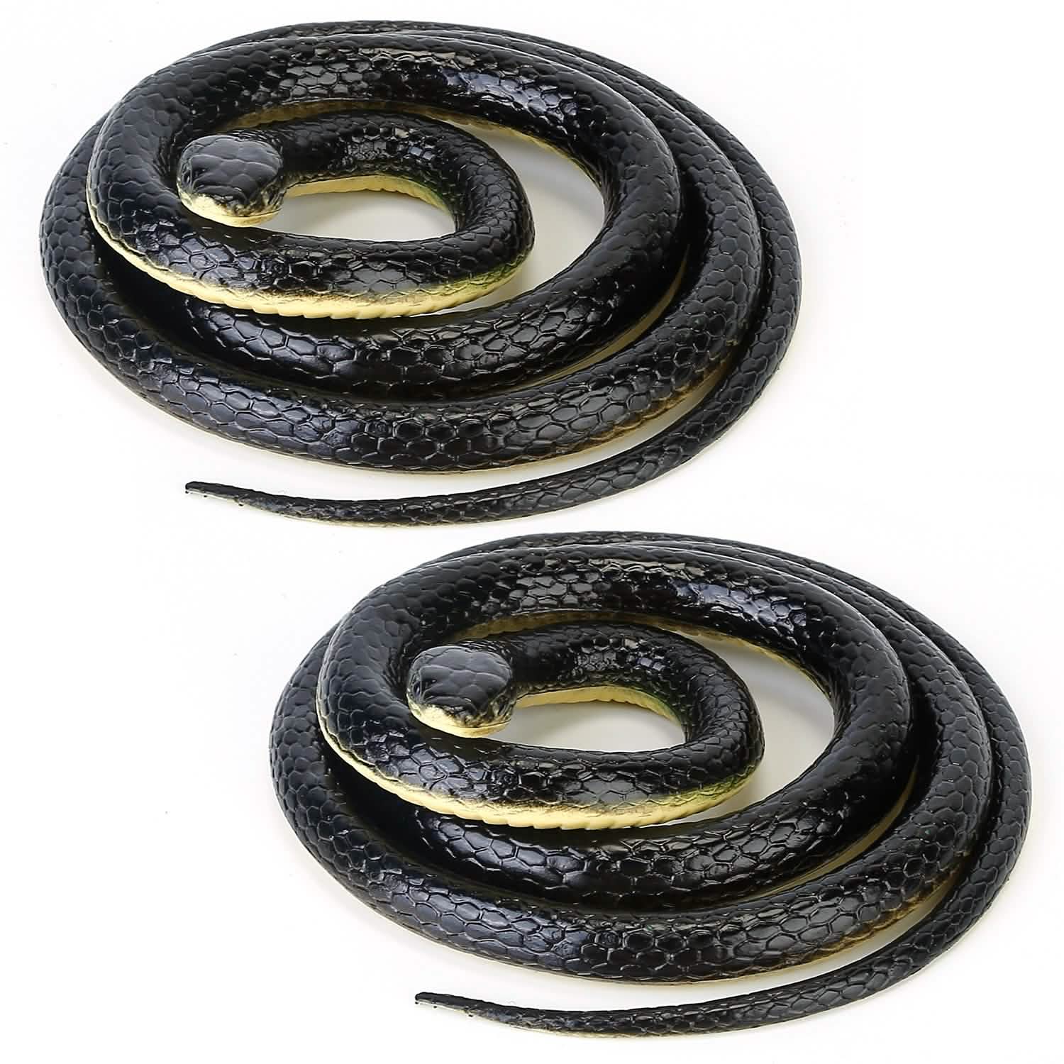 2-Piece: 50" Long Realistic Rubber Snakes