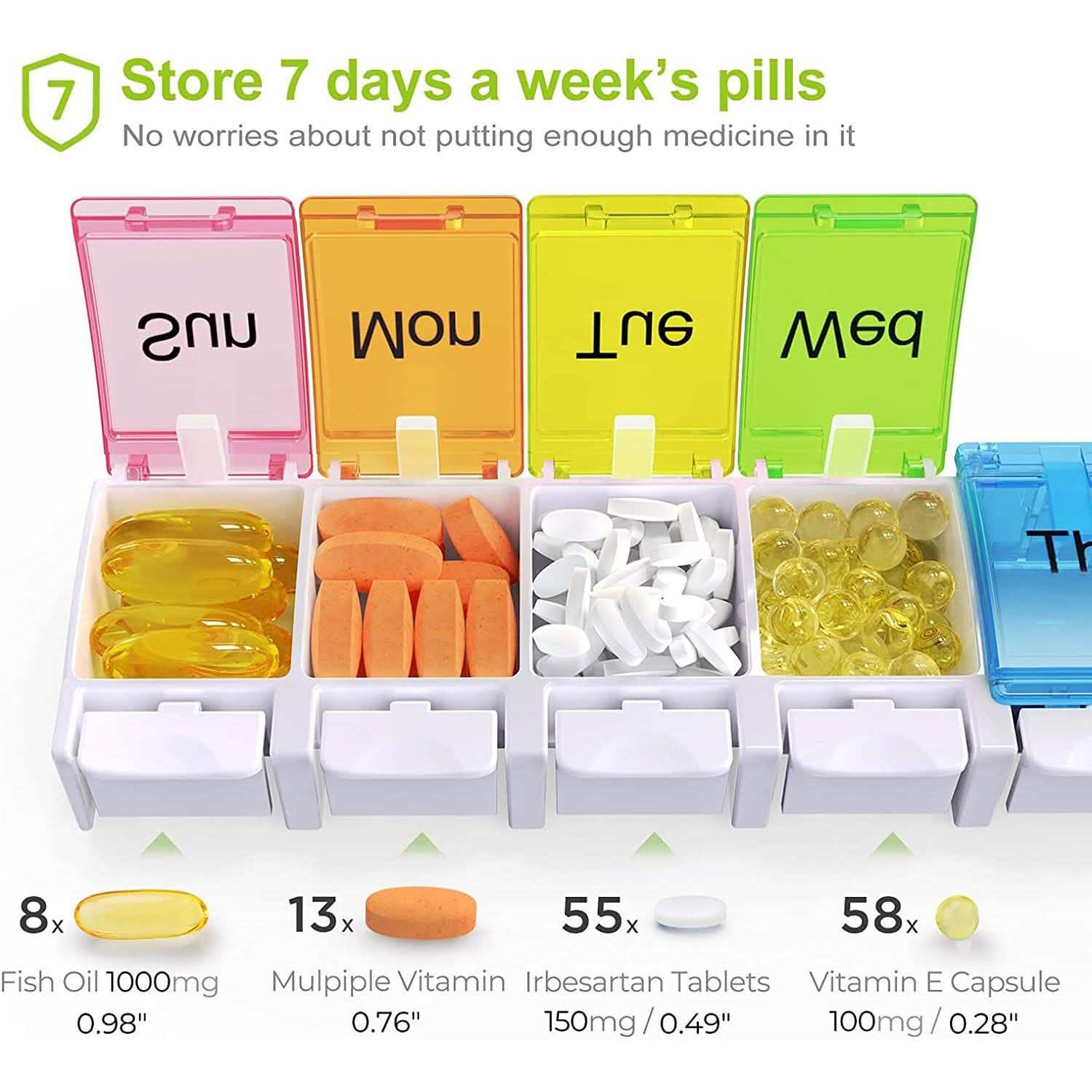 2-Piece: 7 Day Pill Box Case