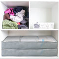 2-Piece: 70L Foldable Underbed Clothes Moisture Proof Zipped Organizer