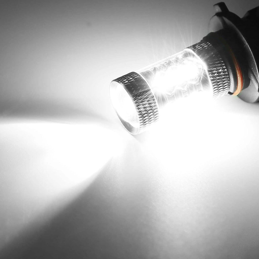 2-Piece: 980LM 80W 9006 HB4 LED Fog DRL Light Bulb