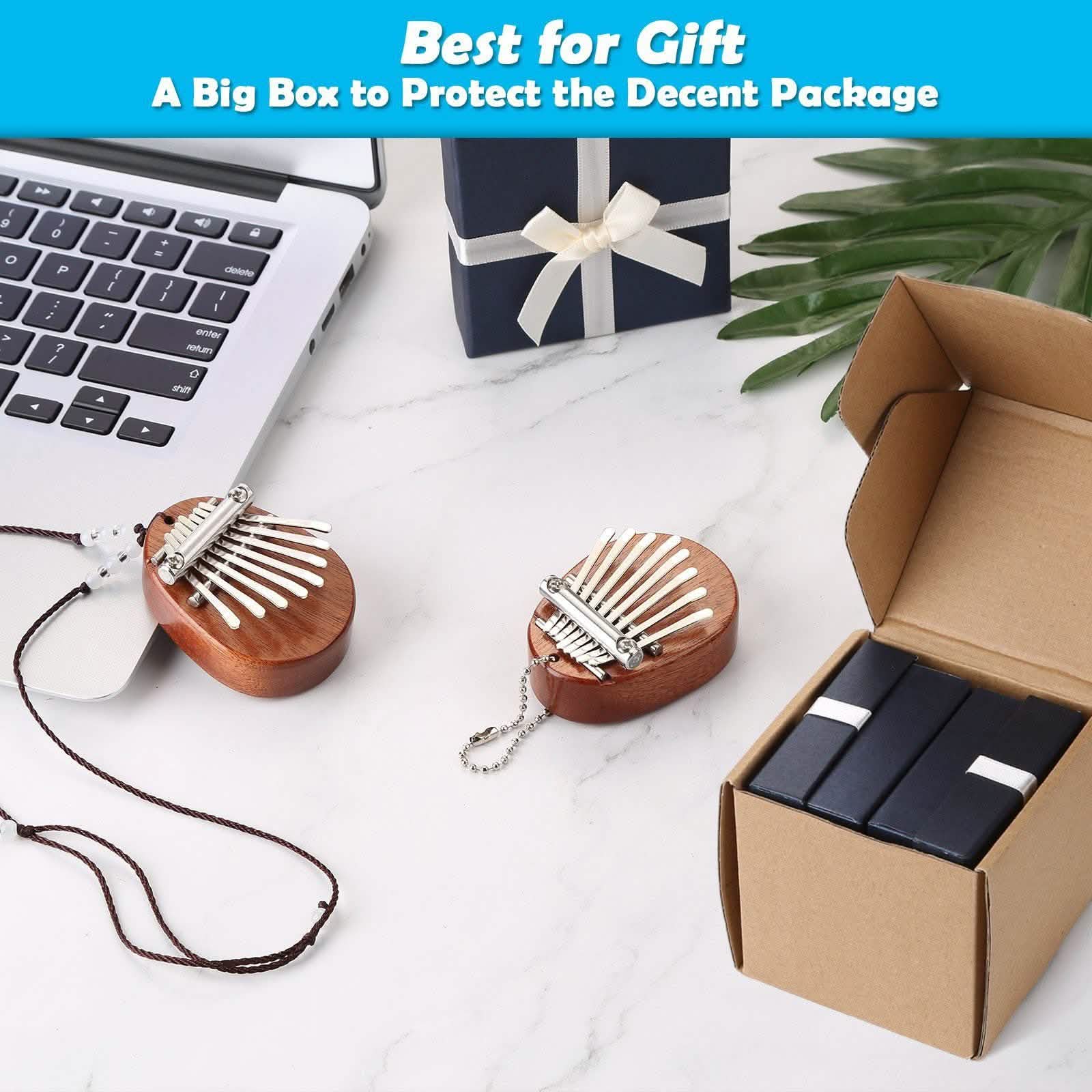 2-Piece: Acrylic Kalimba Mahogany Finger Thumb Piano