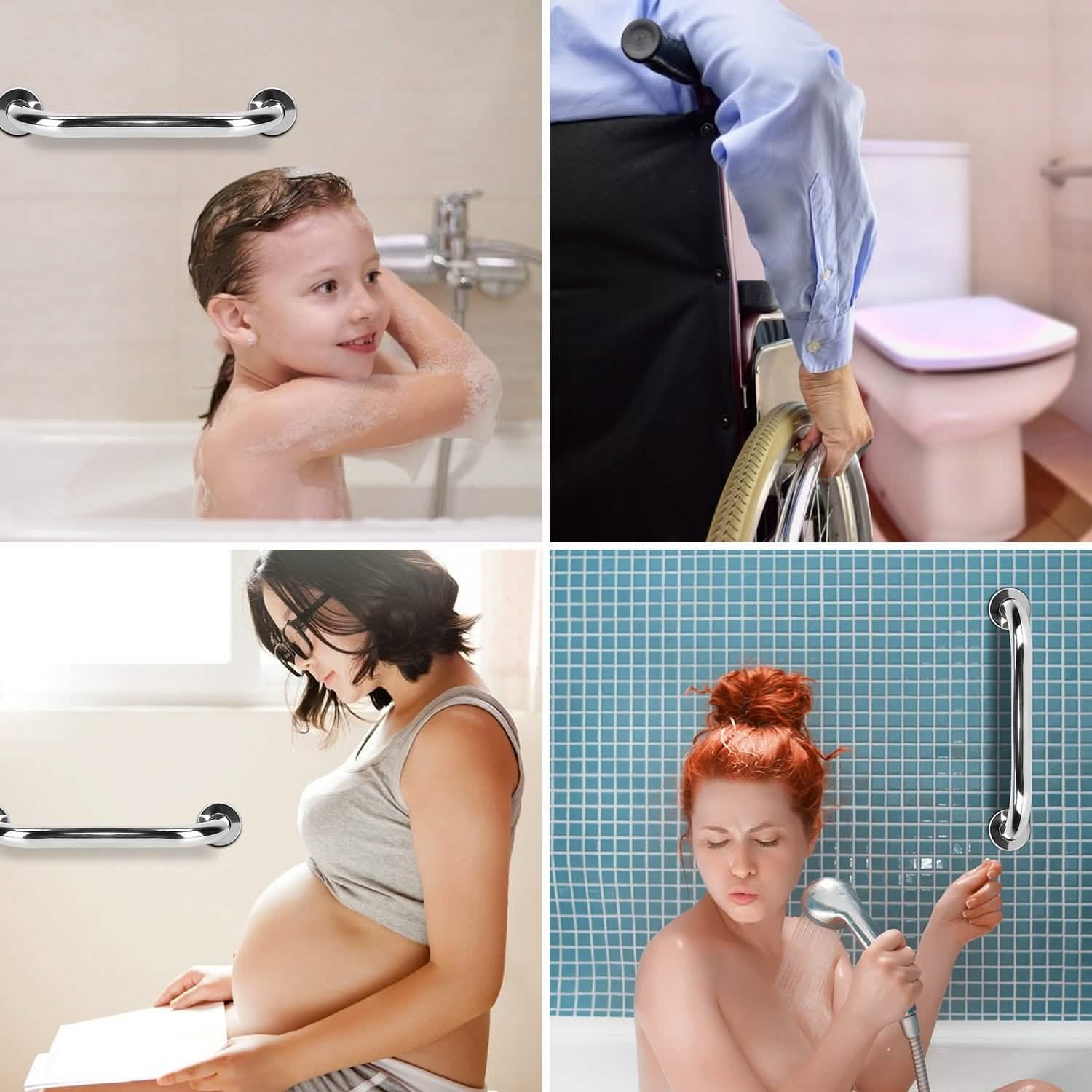 2-Piece: Bath Grab Bar