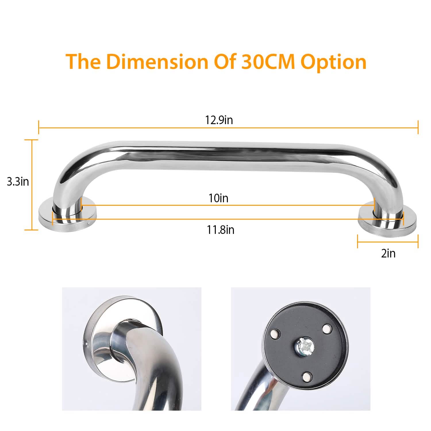 2-Piece: Bath Grab Bar