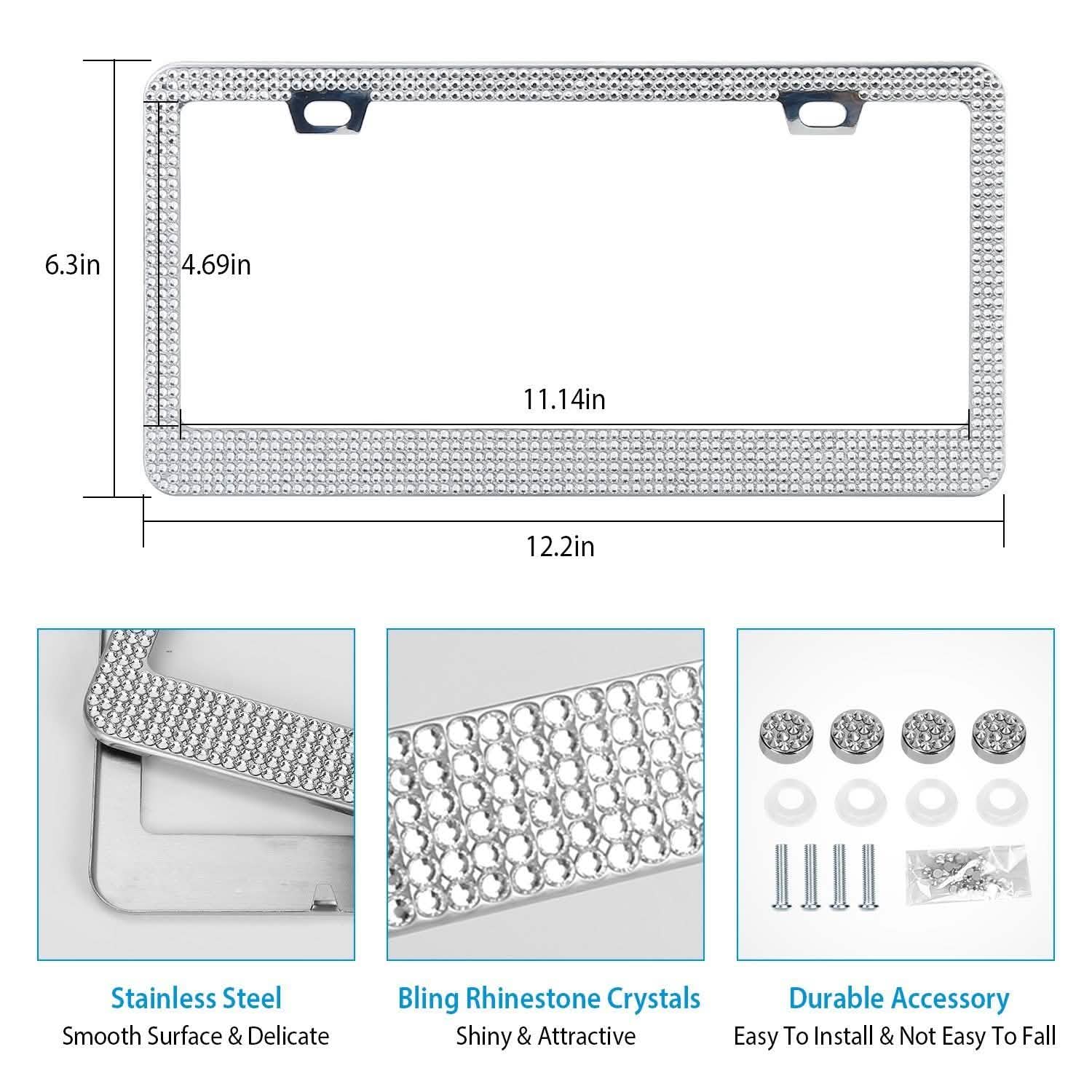 2-Piece: Bling License Plate Frames