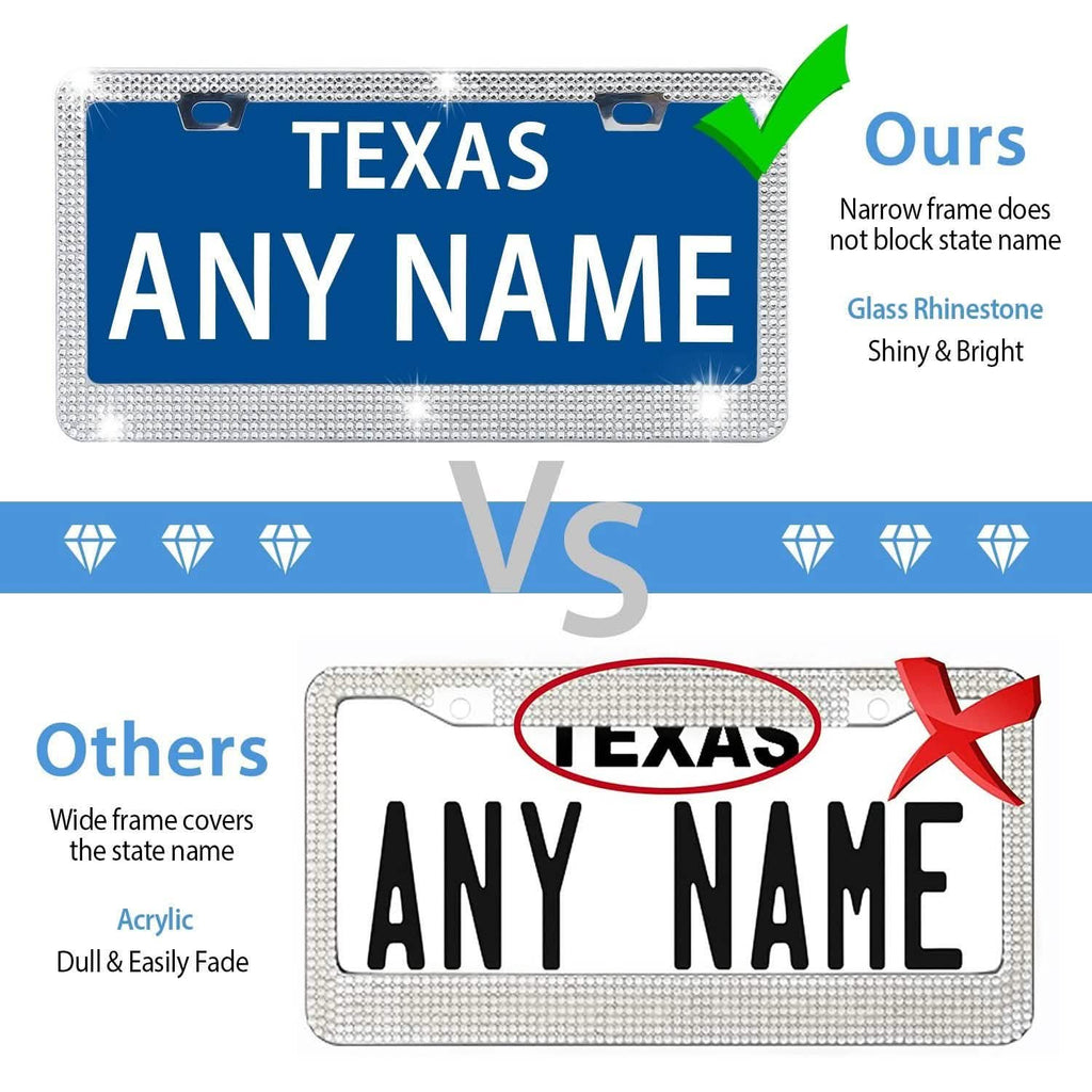 2-Piece: Bling License Plate Frames