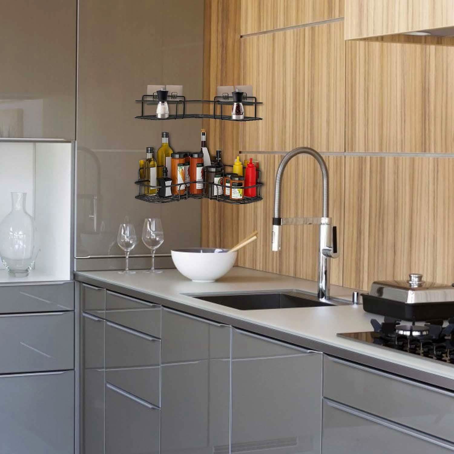 2-Piece: Corner Shower Caddy Shelves