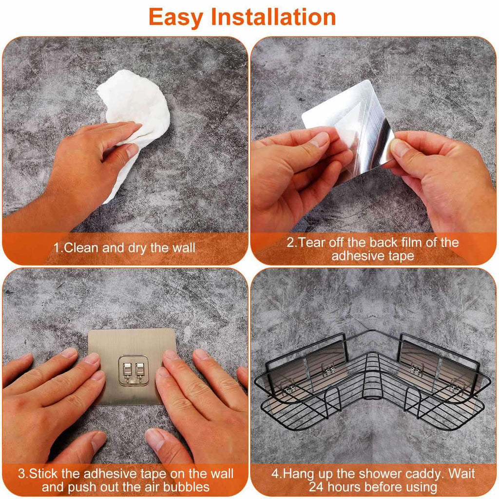 2-Piece: Corner Shower Caddy Shelves