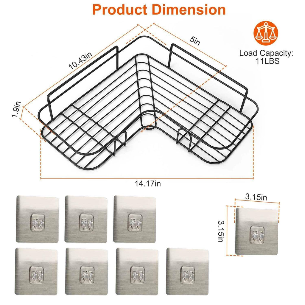 2-Piece: Corner Shower Caddy Shelves