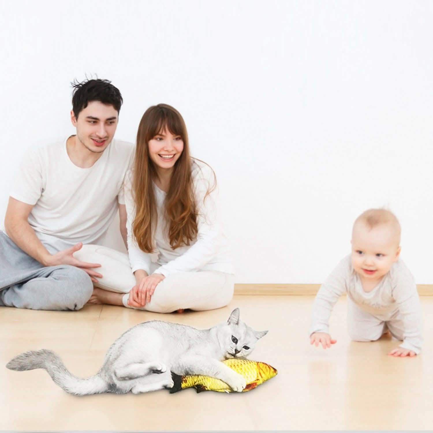 2-Piece: Electric Moving Fish Cat Toy