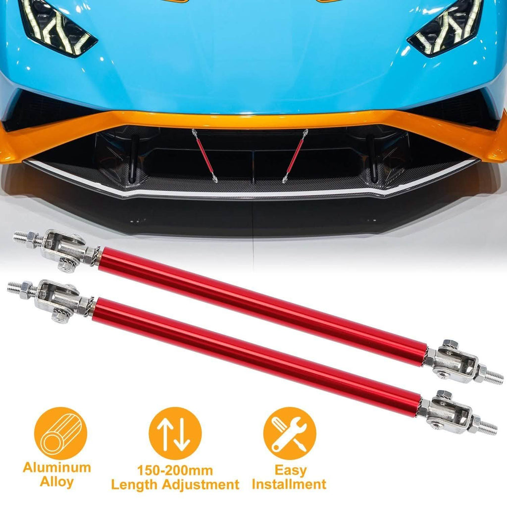 2-Piece: Front Bumper Lip Splitter Rod