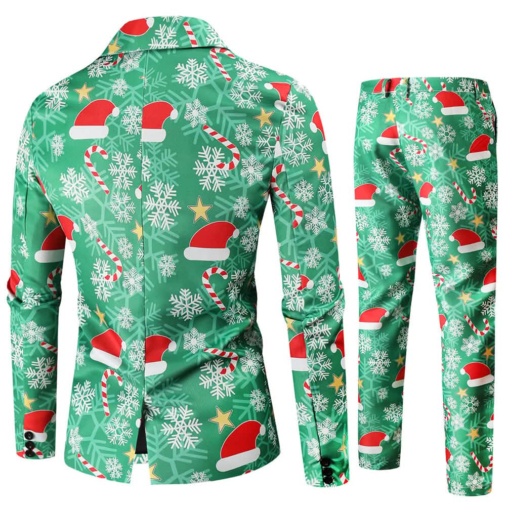 2-Piece: Fun Ugly Christmas Costumes For Men - Complete Xmas Suit