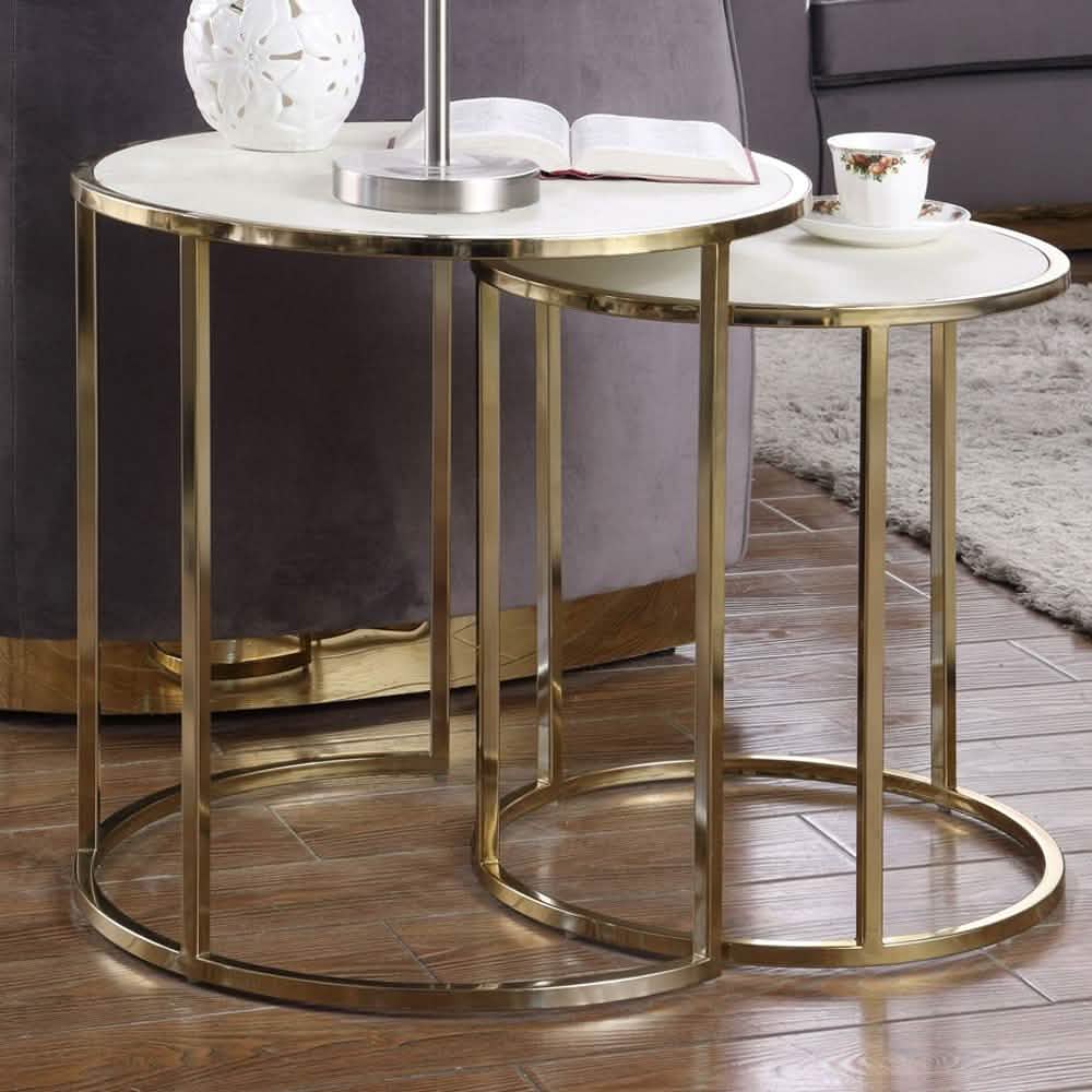 2-Piece: Iconic Home Tuscany Nesting Table