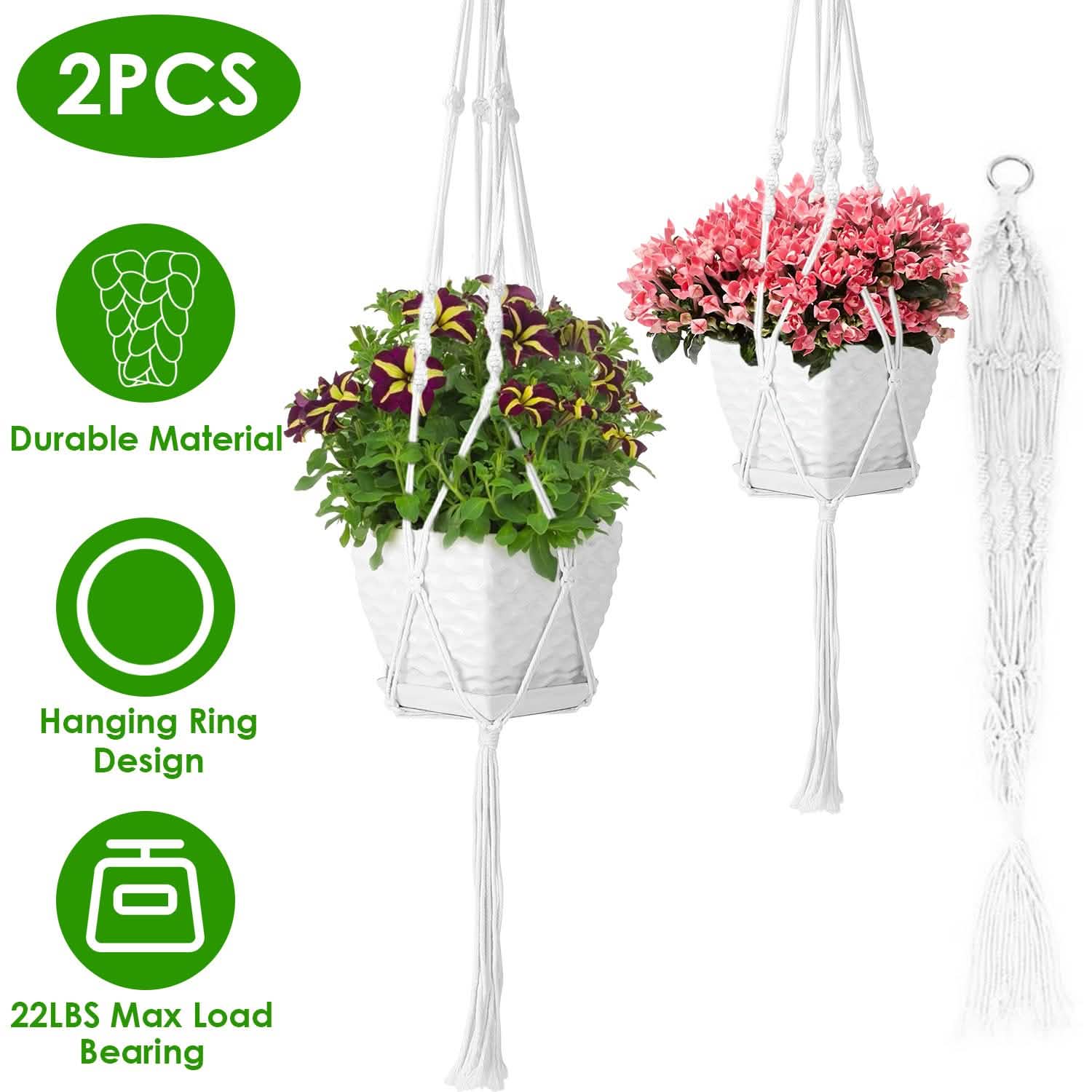 2-Piece: Plant Hanger Flowerpot Net Bag