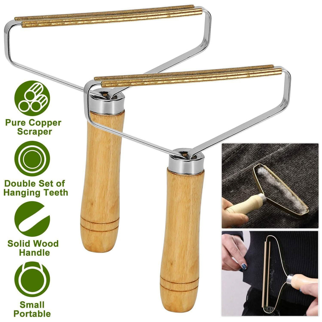 2-Piece: Portable Reusable Double Sided Lint Remover Travel
