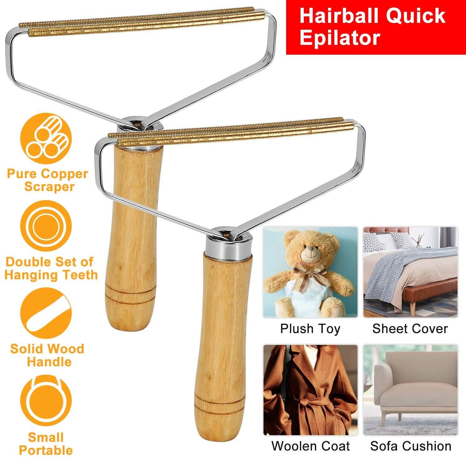 2-Piece: Portable Reusable Double Sided Lint Remover Travel