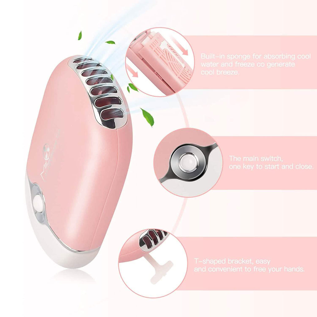 2-Piece: Rechargeable Handheld Mini Eyelash Fan