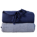 2-Piece Set: 100% Cotton Hand Twisted Throw Blanket 50" X 60"