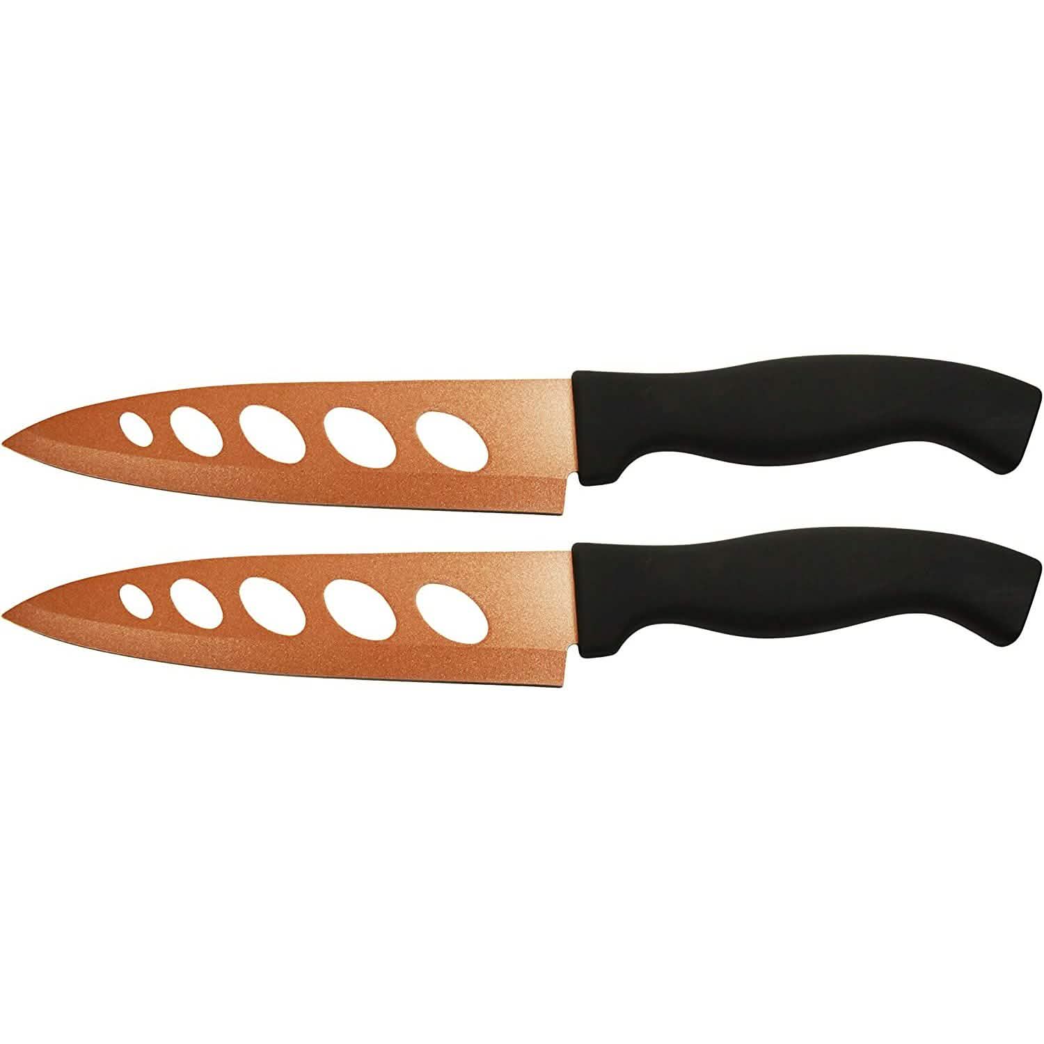 2-Piece Set: 6.25" Blade Never Sharpen Copper Knives - As Seen on TV