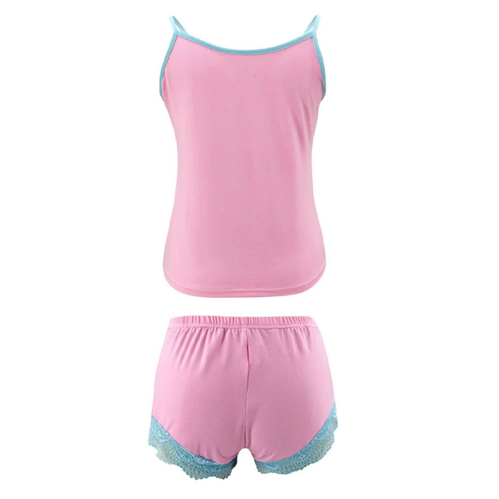 2-Piece Set: Cami + Shorts Set For Women Nightwear