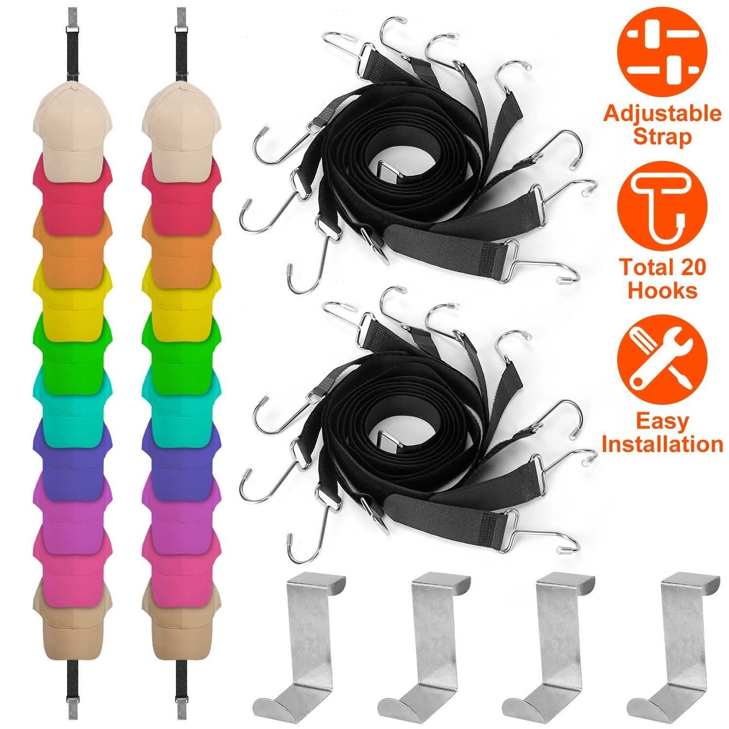 2-Piece Set: Cap Rack Holder Over the Door