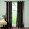 2-Piece Set: Heavy Medallion Print Insulated Blackout Grommet Window Curtain Set