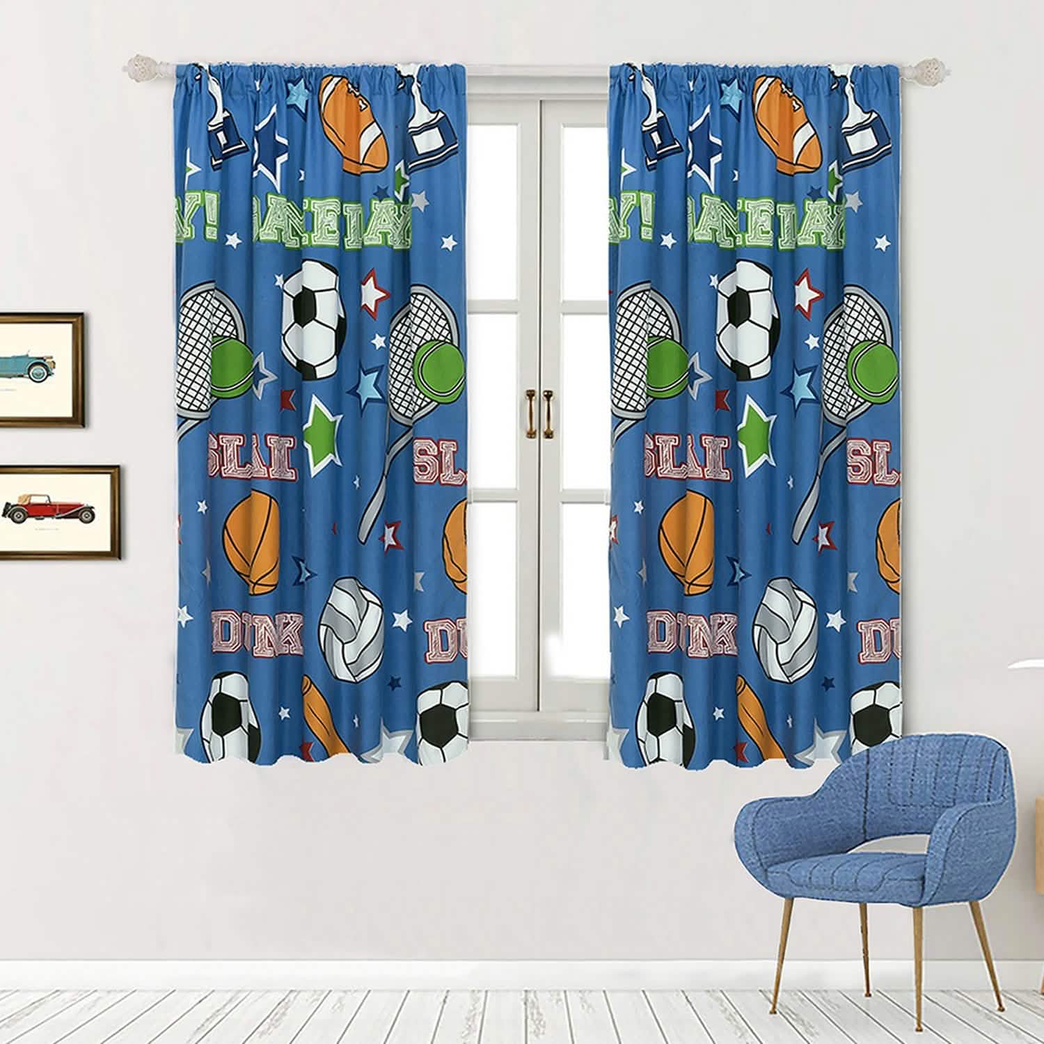 2-Piece Set: Kidz Mix Game Day Window Panel Pair