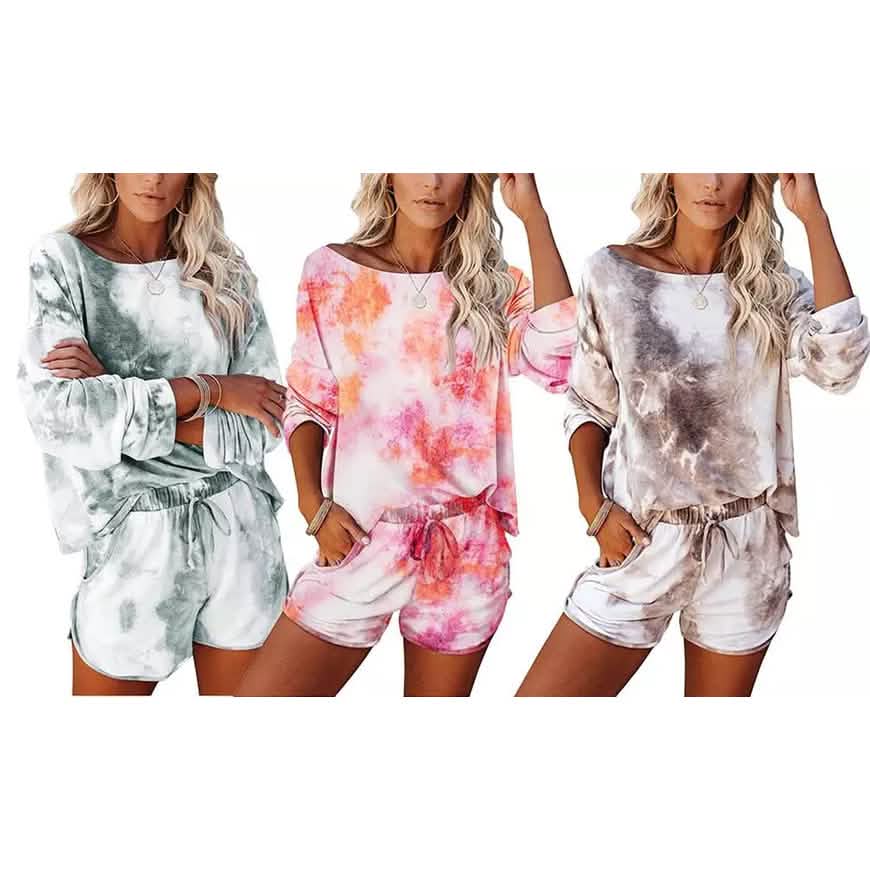 2-Piece Set: Leo Rosi Women Casual Nat Tie Dye Lounge Set