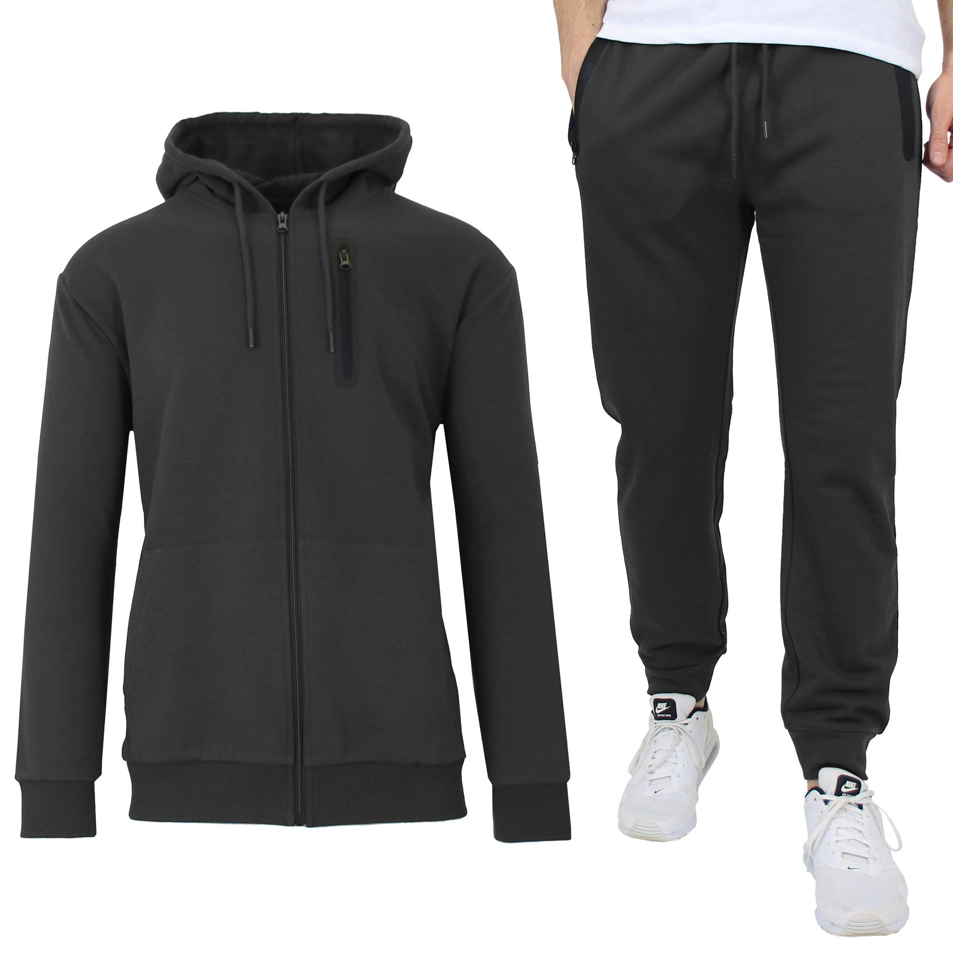2-Piece Set: Men's Slim Fitting French Terry Hoodie & Jogger