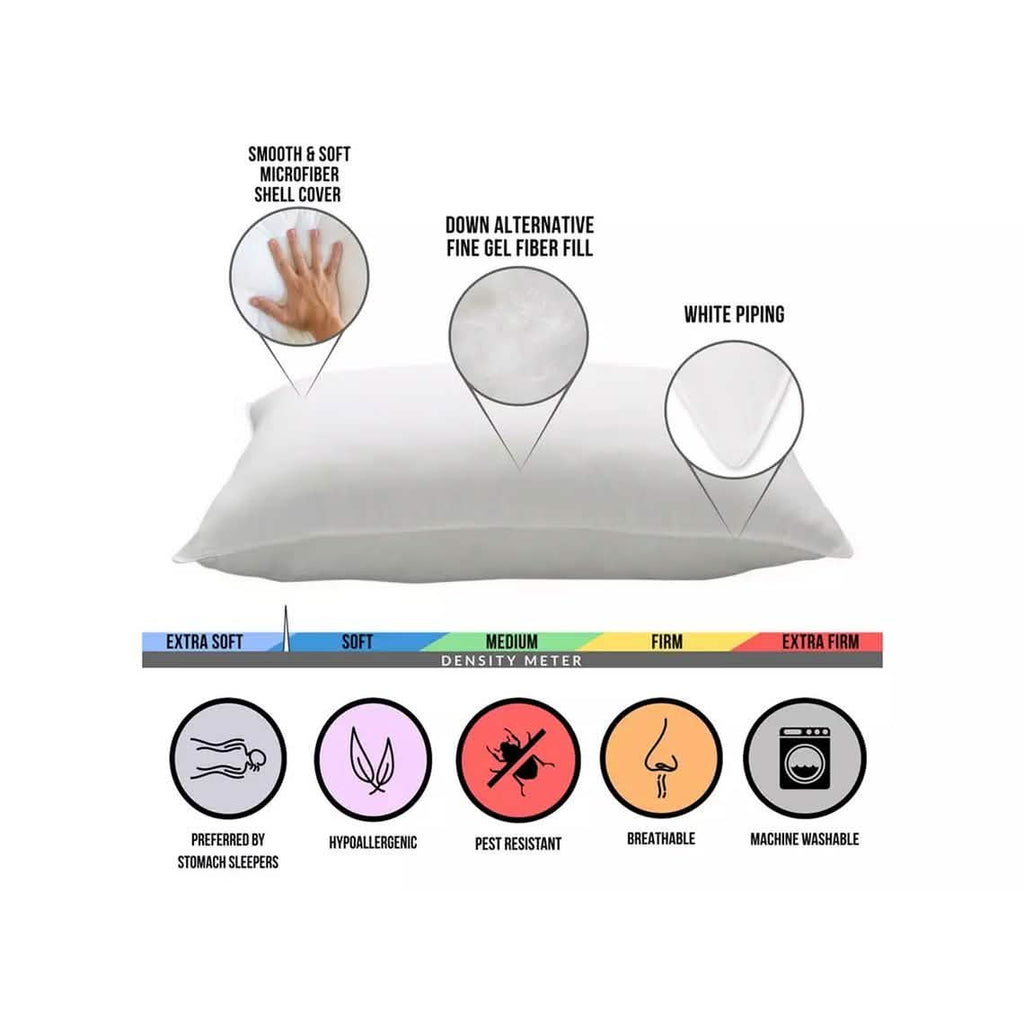 2-Piece Set: Signature Plush Allergy Resistant Sleeper Gel Fiber Pillow