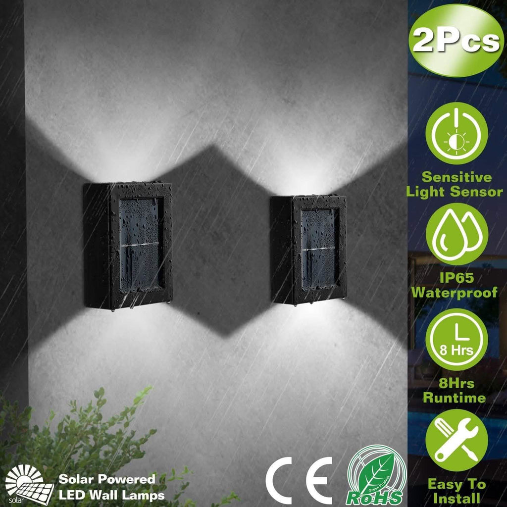 2-Piece: Solar Deck Outdoor Lights