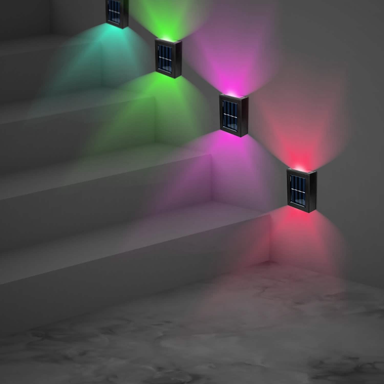 2-Piece: Solar Deck Outdoor Lights