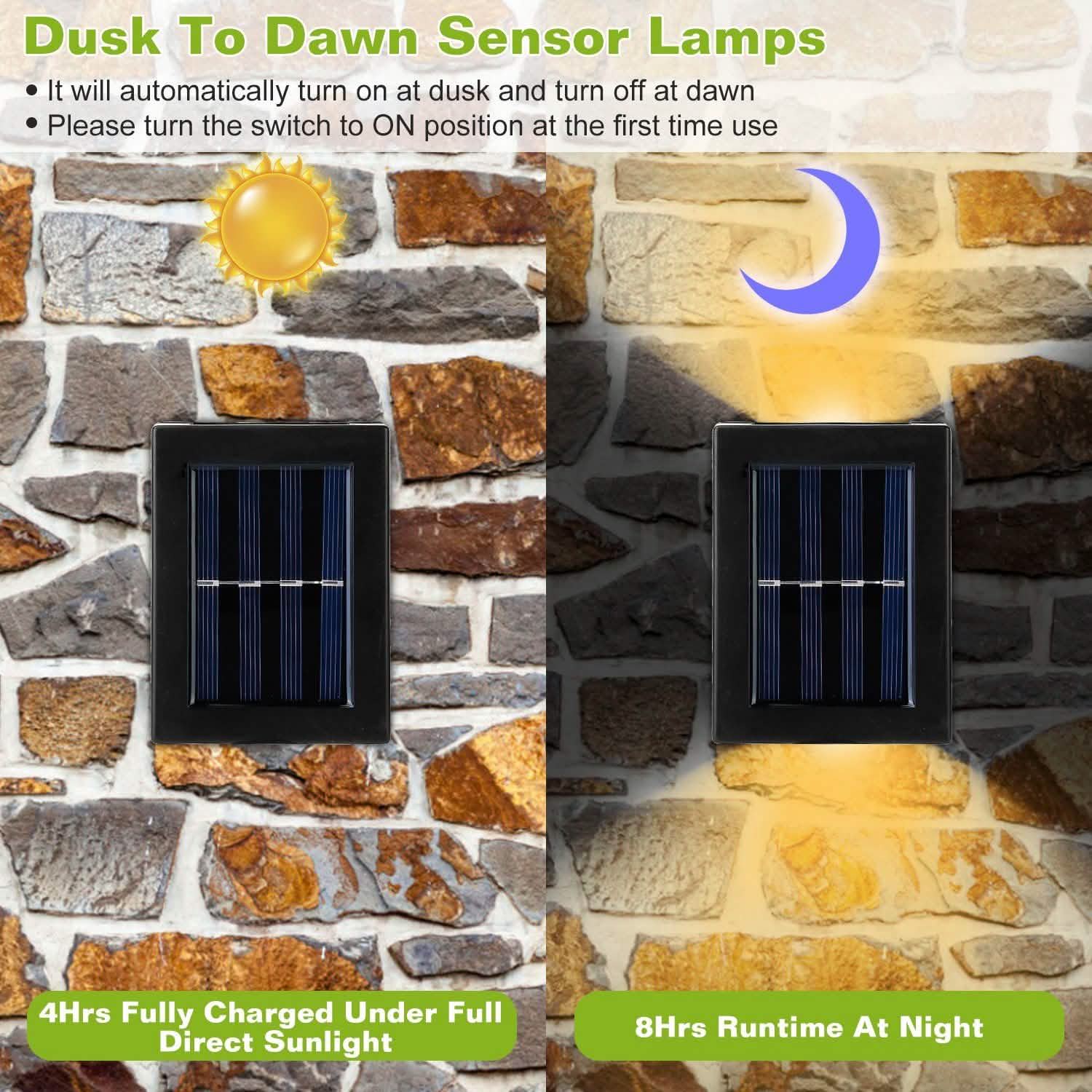 2-Piece: Solar Deck Outdoor Lights