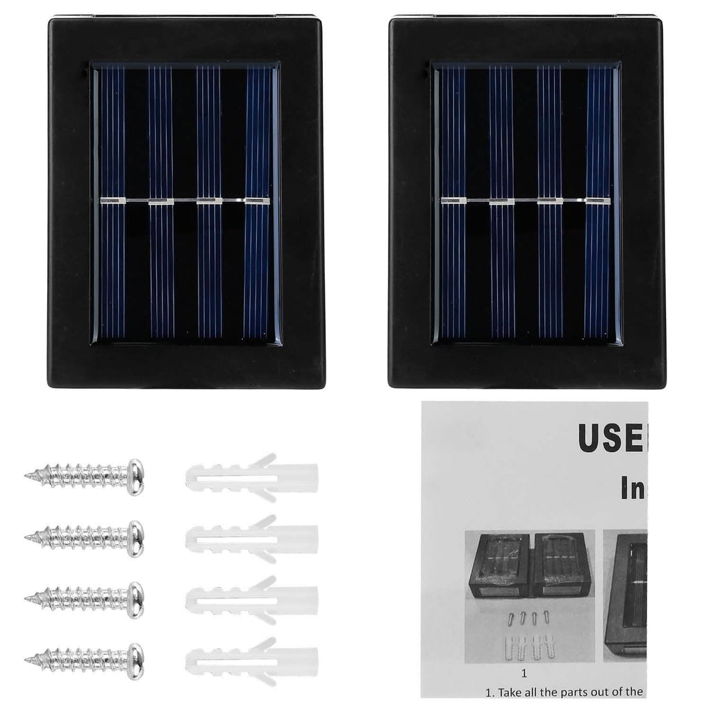 2-Piece: Solar Deck Outdoor Lights