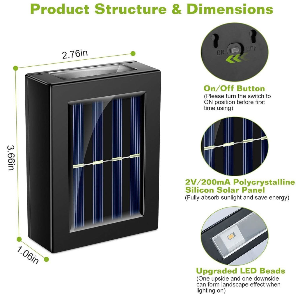 2-Piece: Solar Deck Outdoor Lights