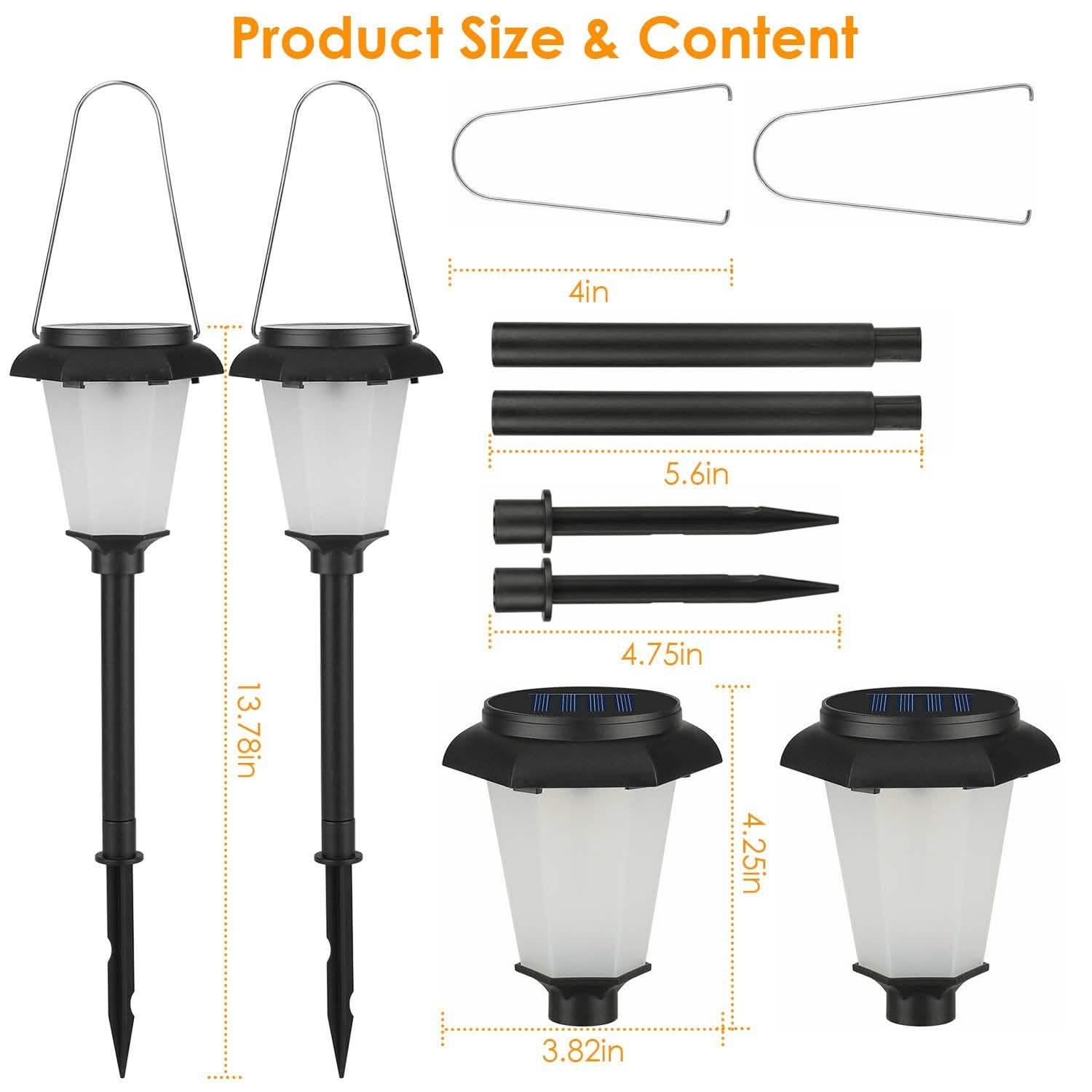2-Piece: Solar Flame Torch Light