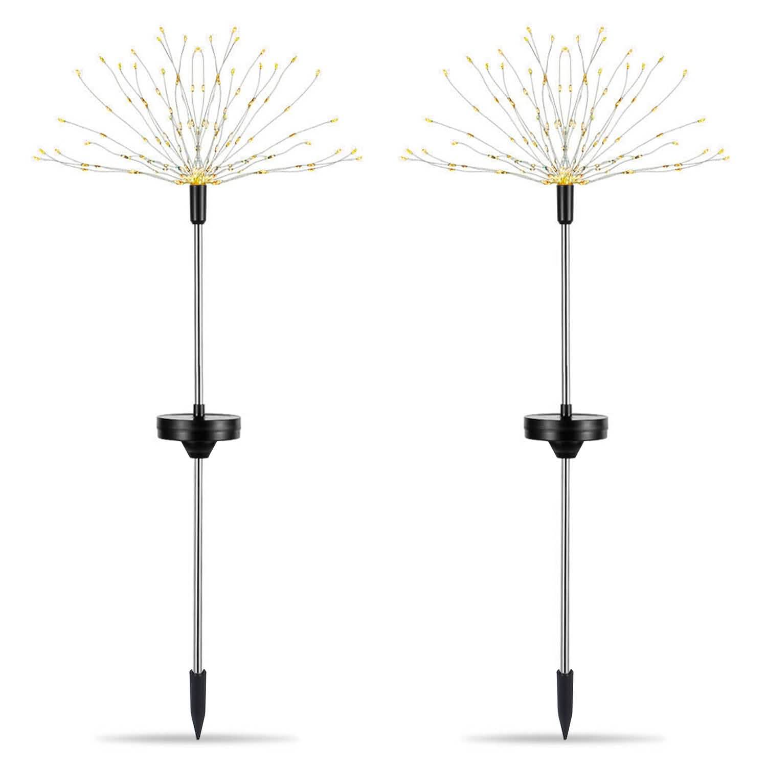 2-Piece: Solar Powered Starburst Garden Lights