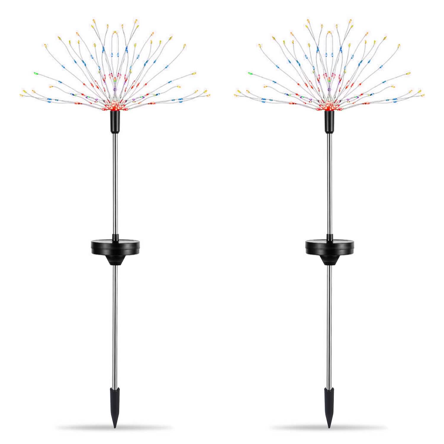 2-Piece: Solar Powered Starburst Garden Lights