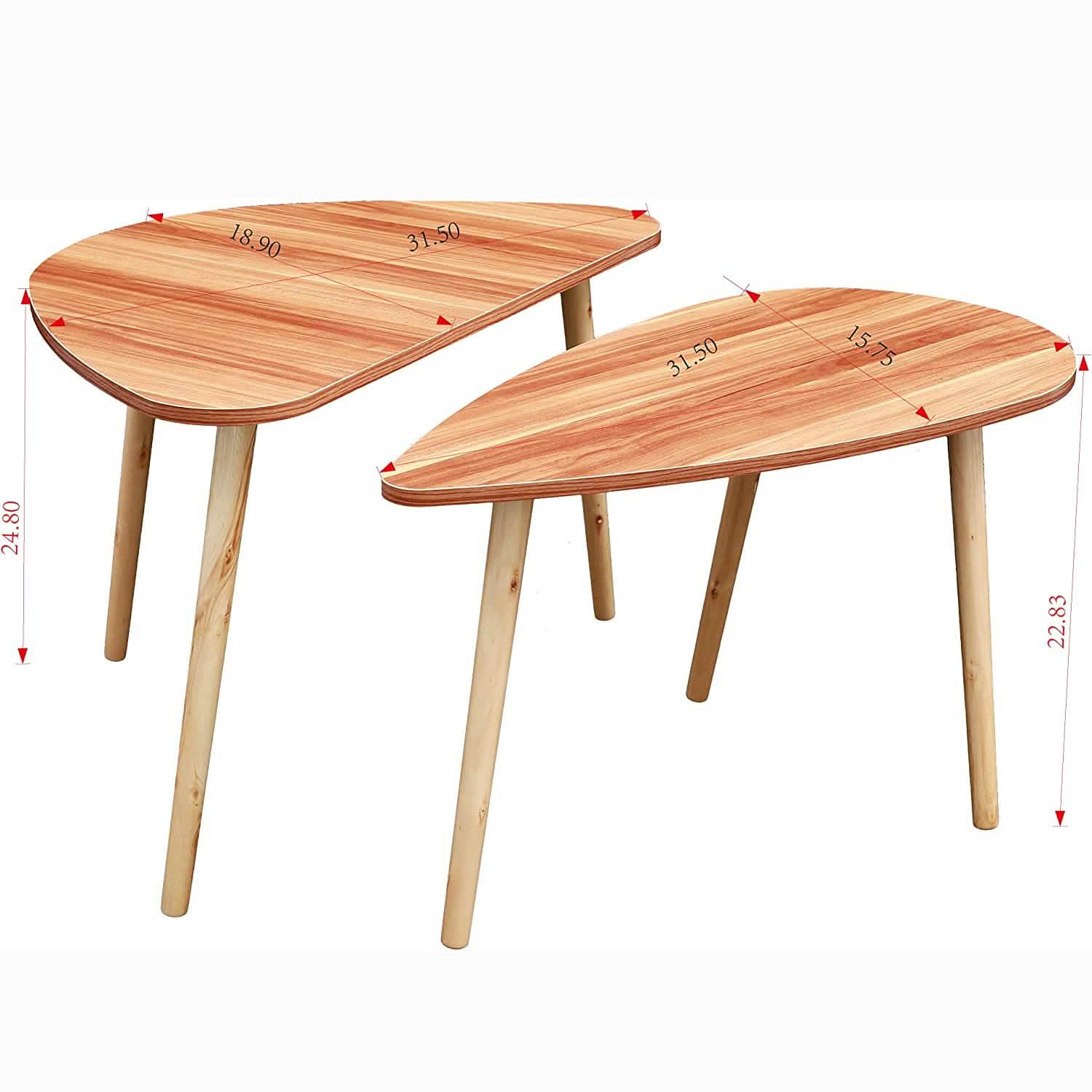 2-Piece: Teardrop Nesting Coffee Tables
