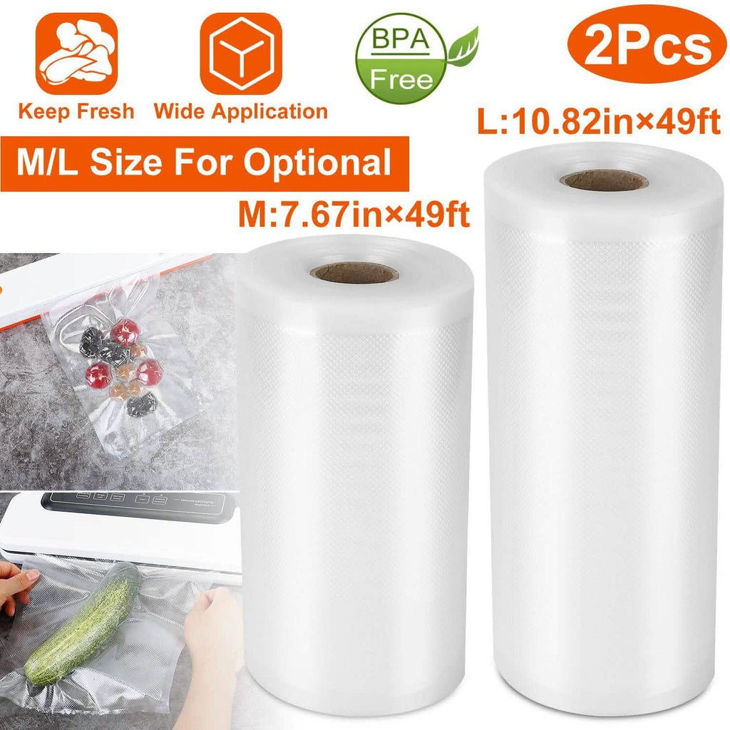 2-Piece: Vacuum Sealer Bag Rolls