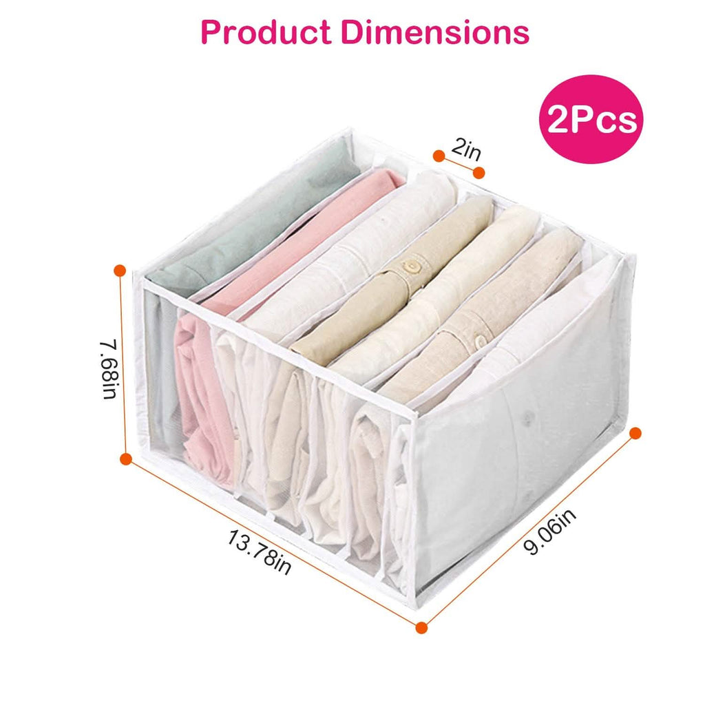 2-Piece: Wardrobe Clothes Organizer