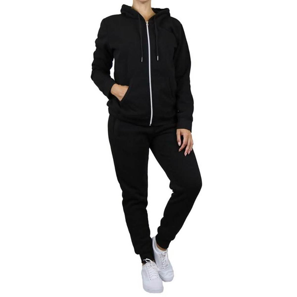 2-Piece: Women's Fleece-Lined Hoodie and Joggers Set
