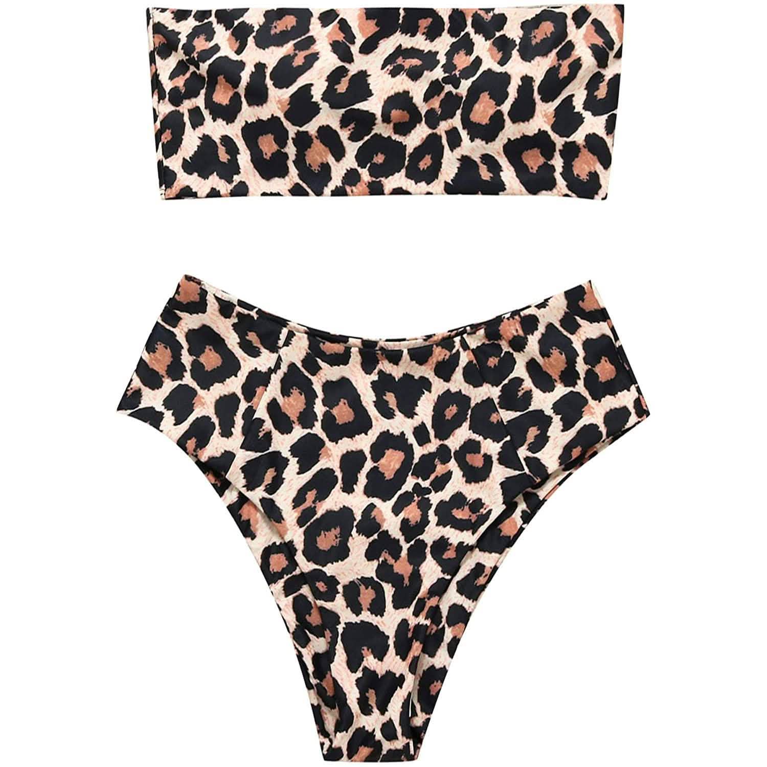 2-Piece: Women's Tube Top Bikini Swimsuit