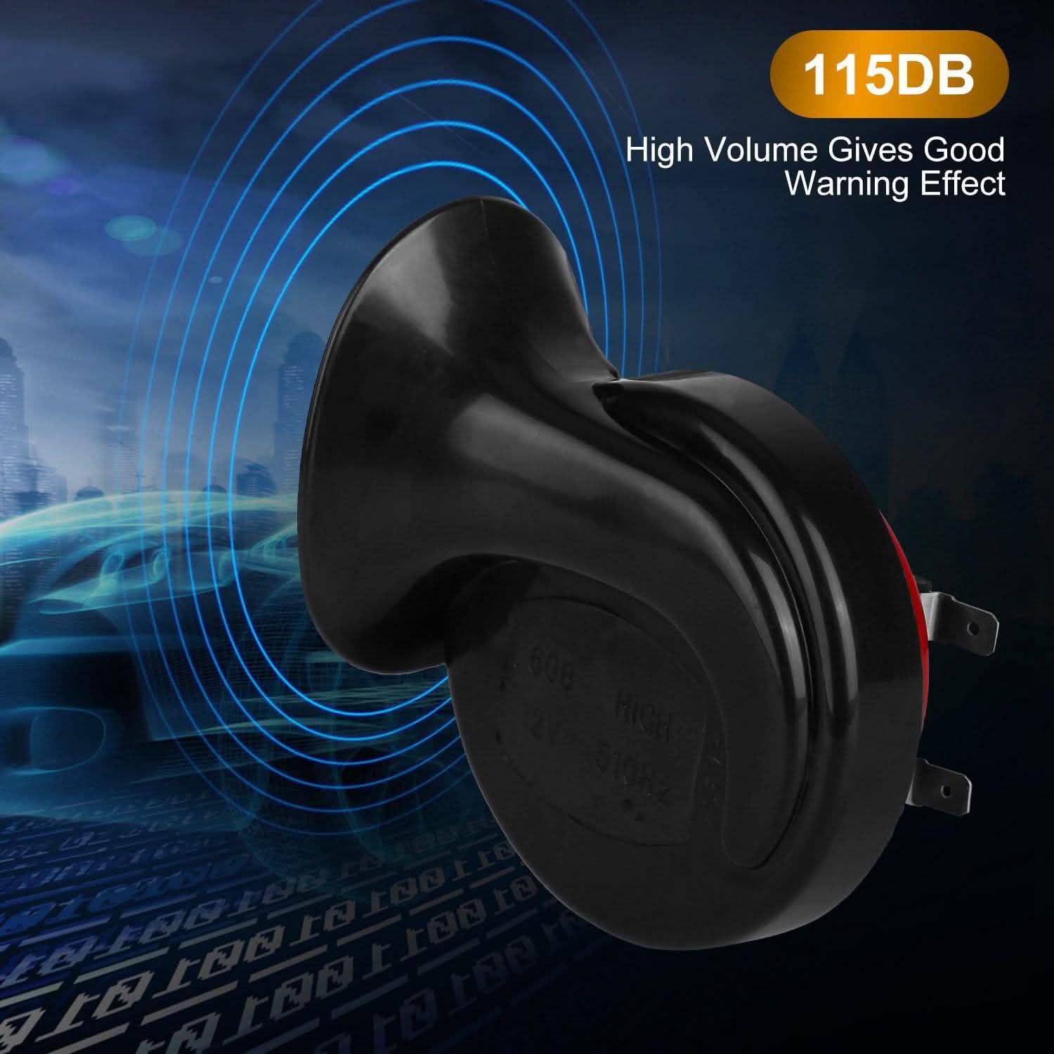 2-Pieces: 115DB Car Snail Horns 12V