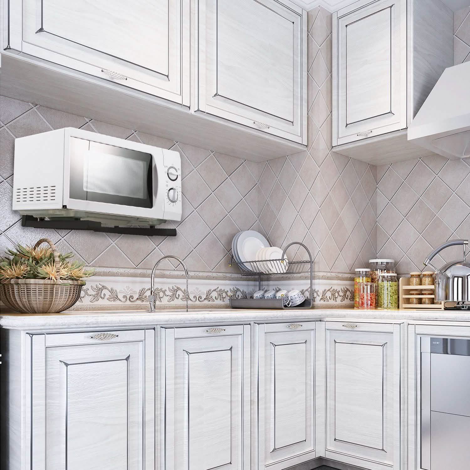 2-Pieces: Adjustable Wall Mount Microwave Brackets