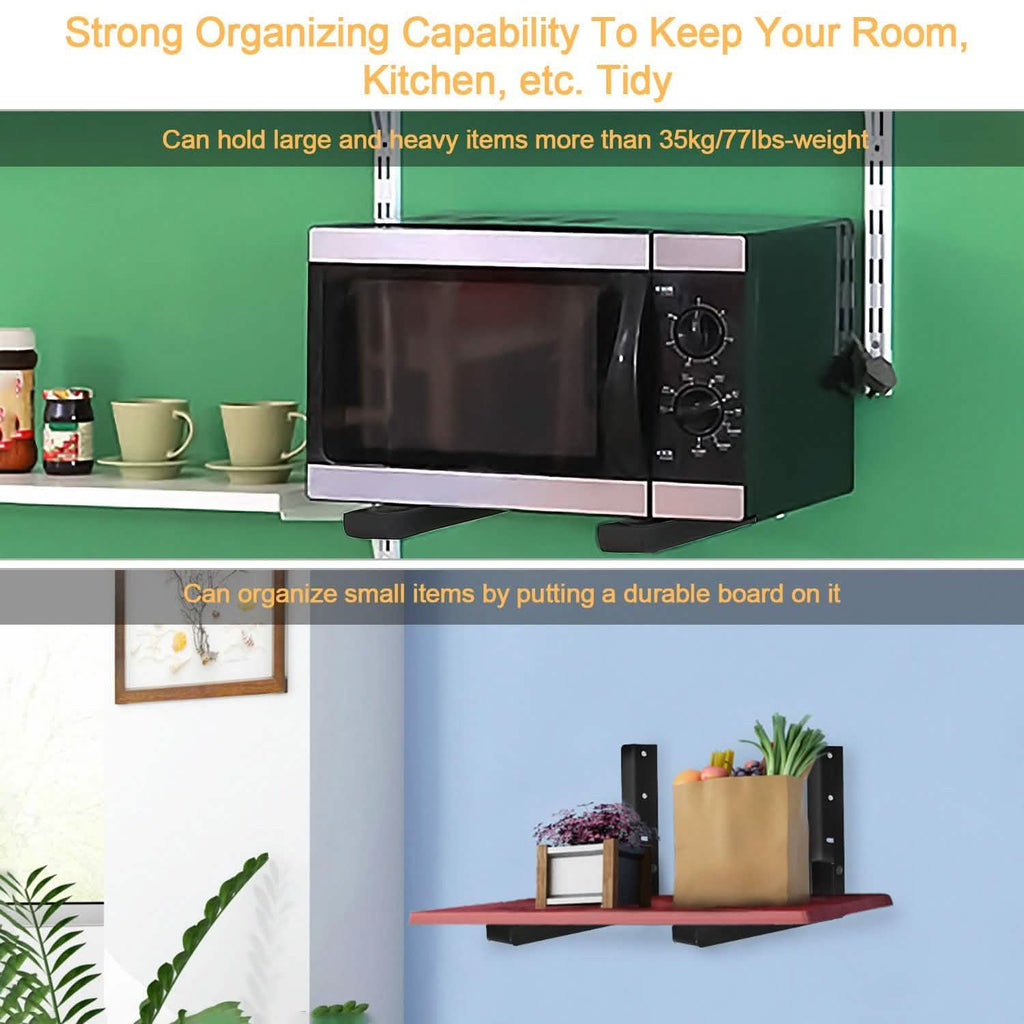 2-Pieces: Adjustable Wall Mount Microwave Brackets