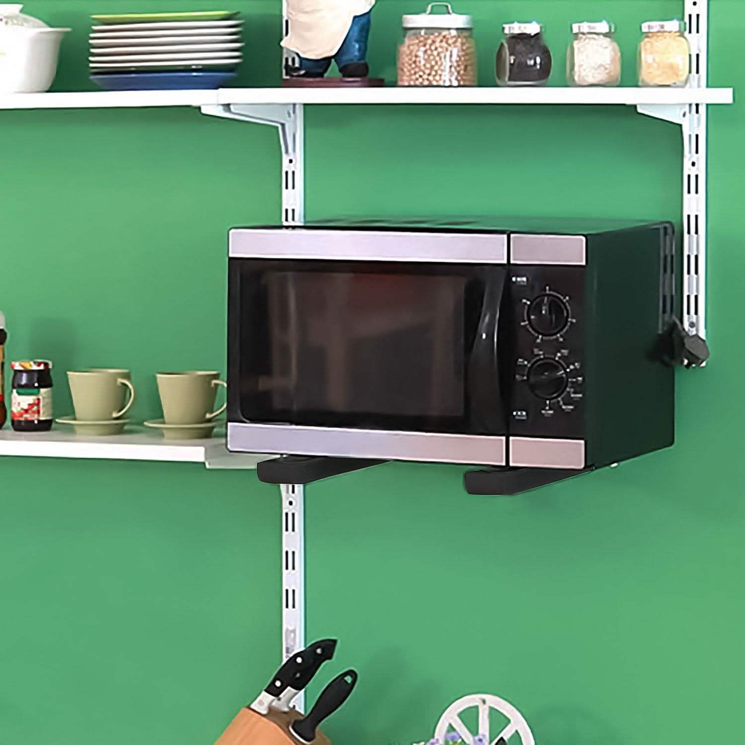 2-Pieces: Adjustable Wall Mount Microwave Brackets