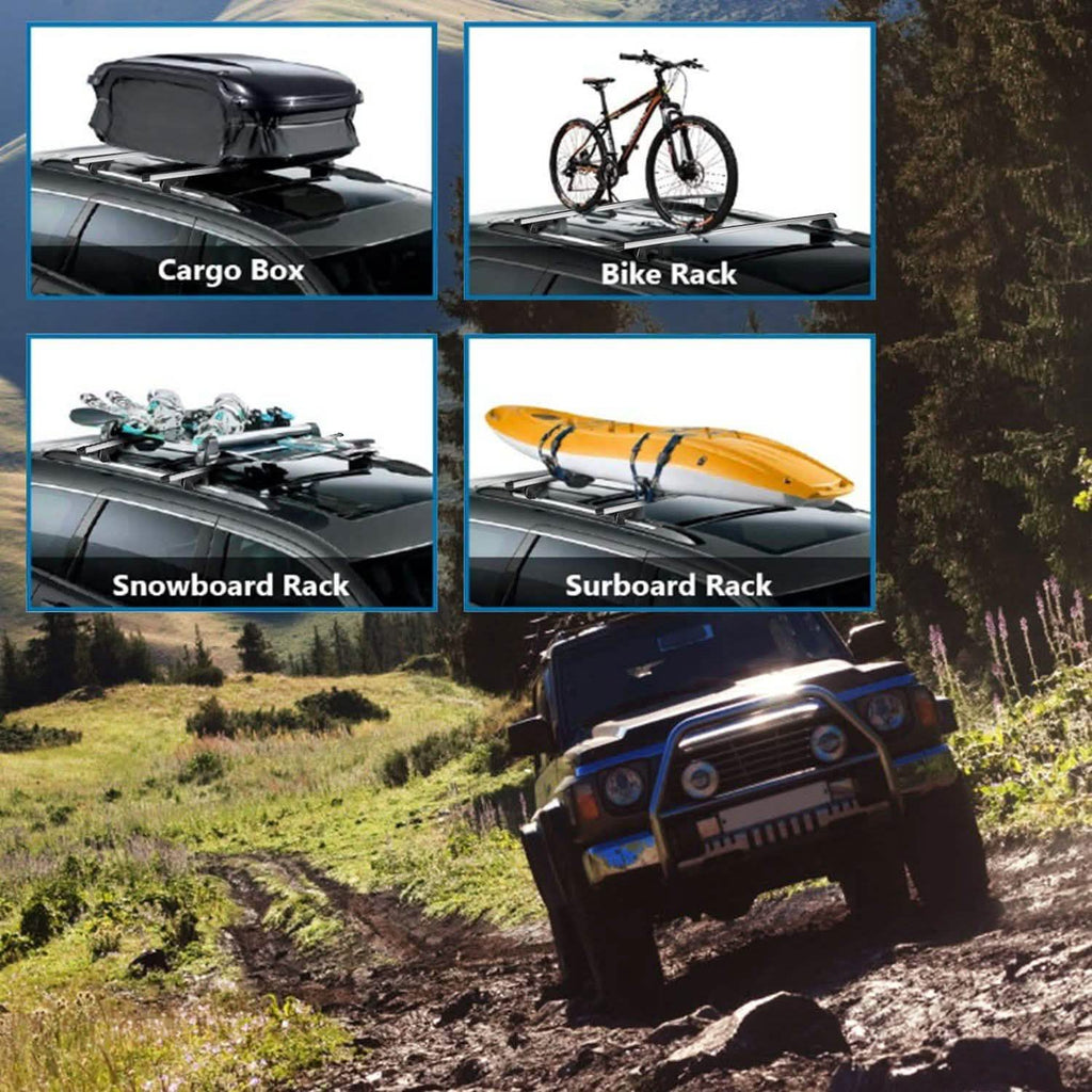 2-Pieces: Car Roof Top Crossbar Rack